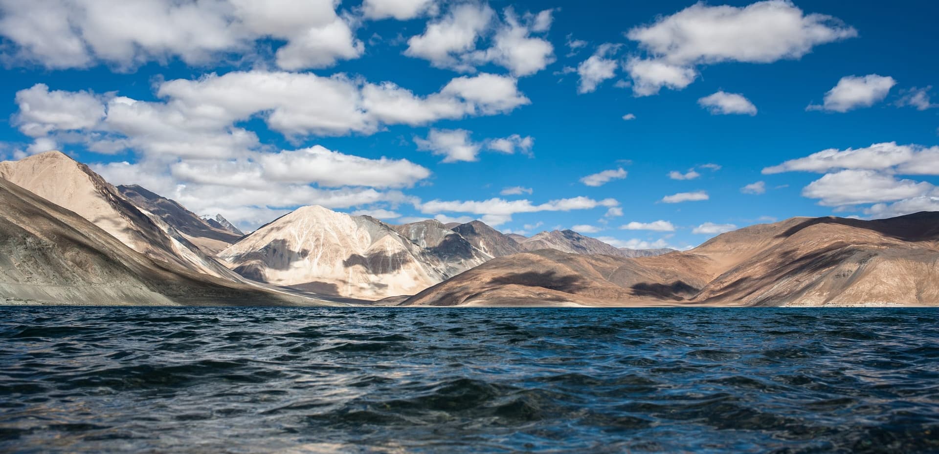 The high-altitude desert mountains of Ladakh