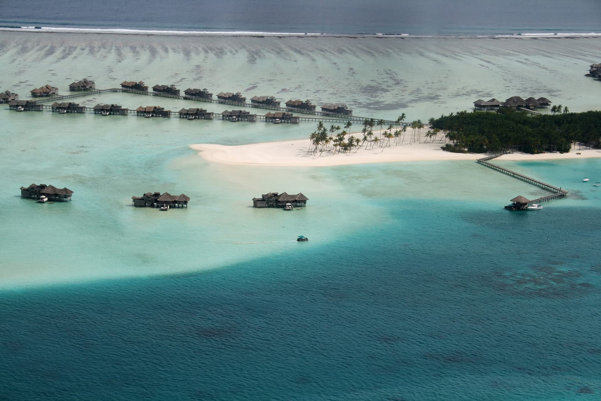 An overwater villa in the Maldives, one of our international destinations