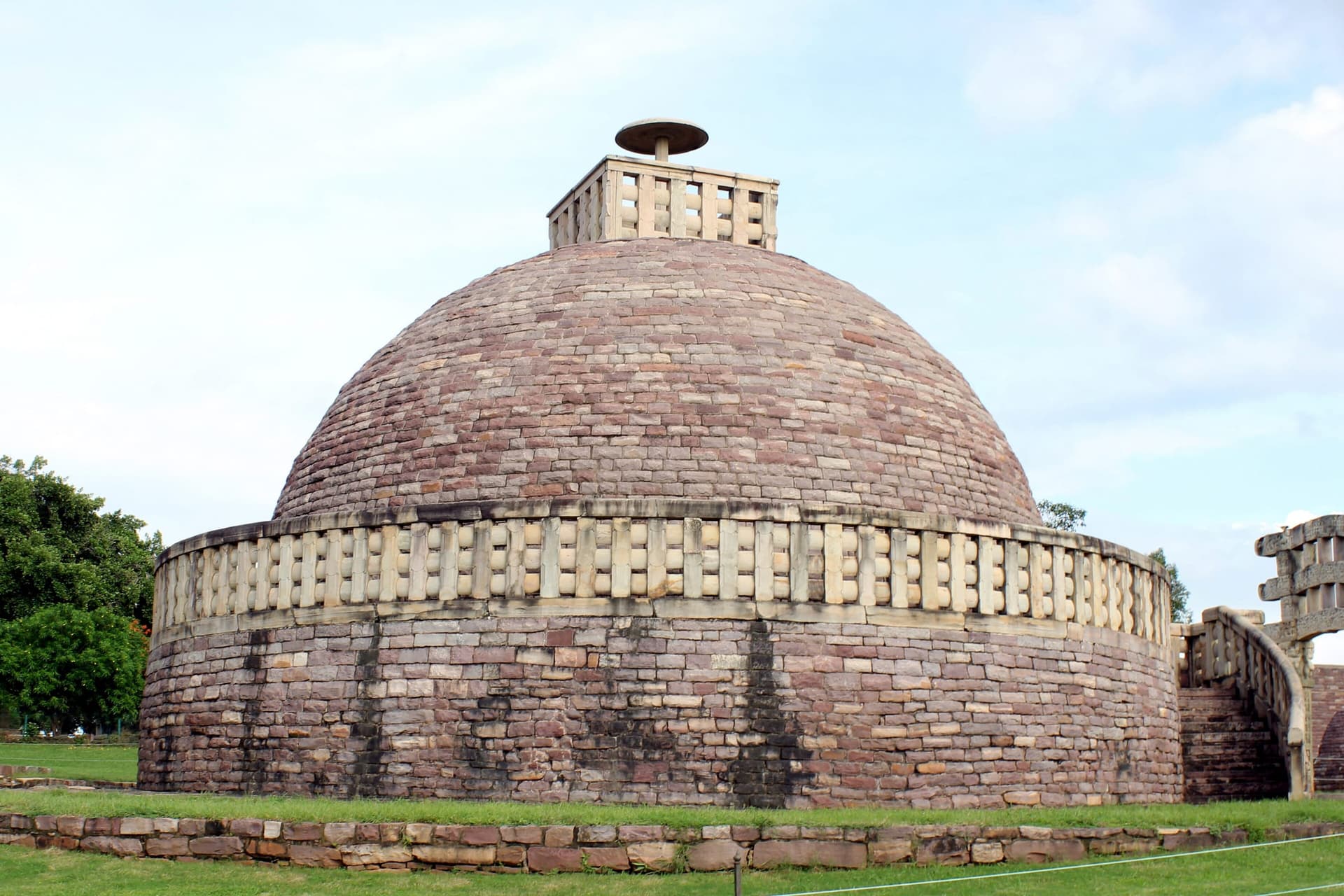 The Great Stupa at Sanchi, an ancient Buddhist monument in Madhya Pradesh