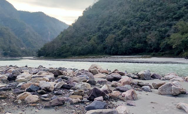 White-water rafting on the Ganges near Shivpuri above Rishikesh