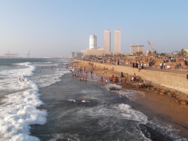 The coastal skyline of Colombo, Sri Lanka's capital