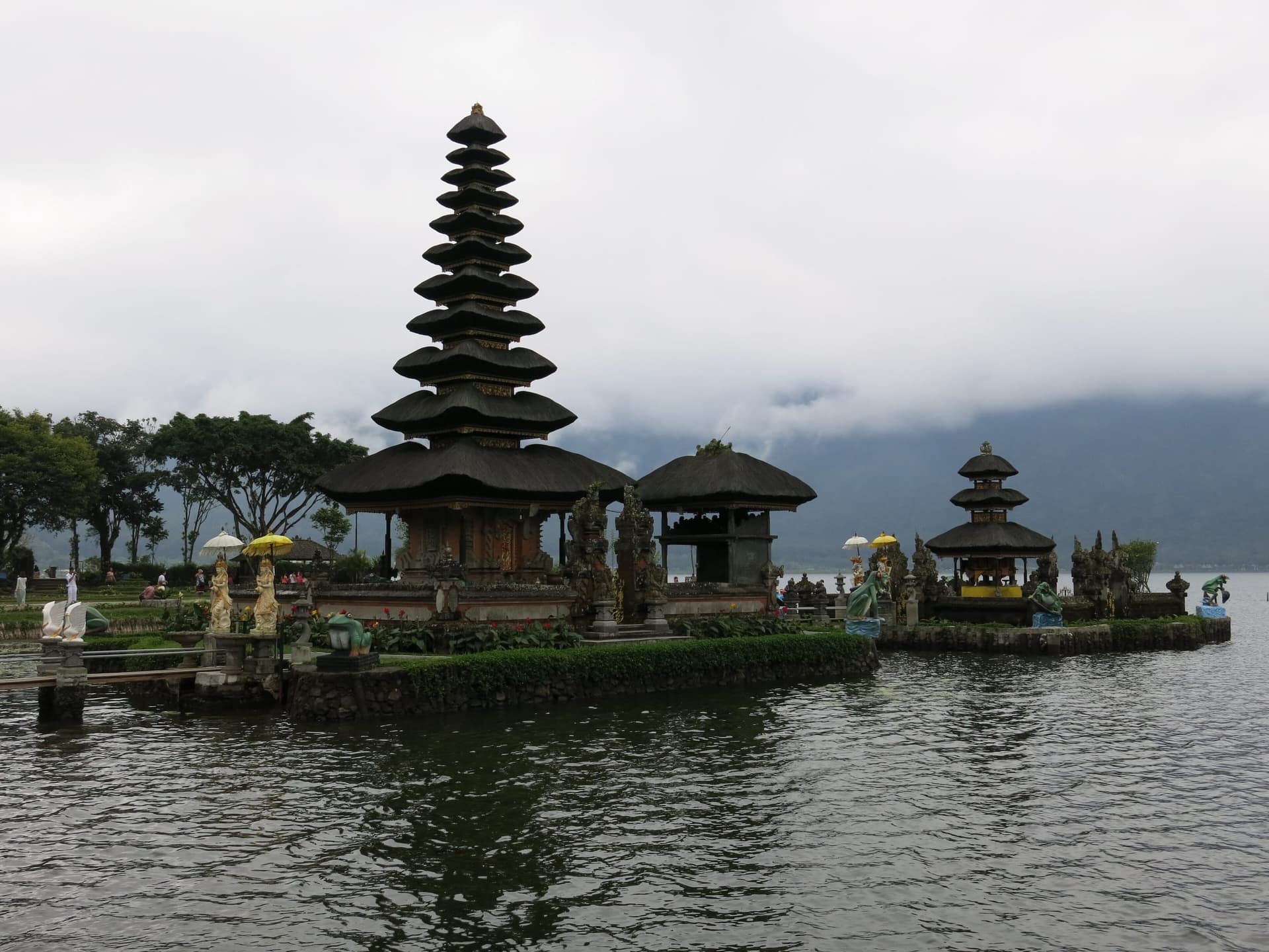 The Pura Ulun Danu Bratan water temple on Lake Bratan, Bali